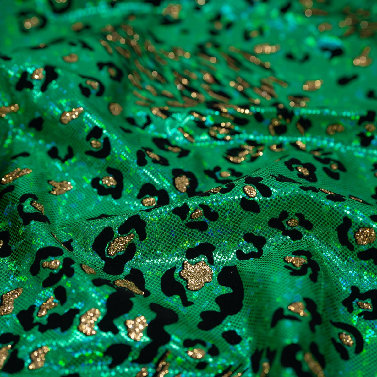 1 Yard Jag City Performance Spandex with Shattered Glass Foil 58/60" Wide