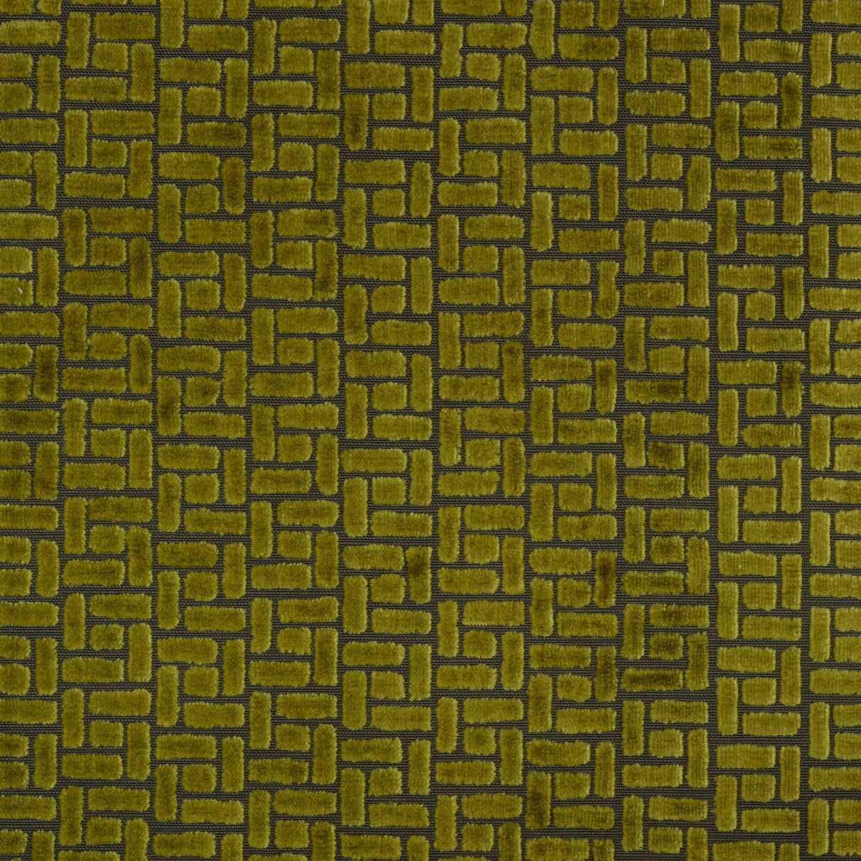 Burnout Velvet Upholstery Fabric Westfield Geometric Block Pattern by the Yard