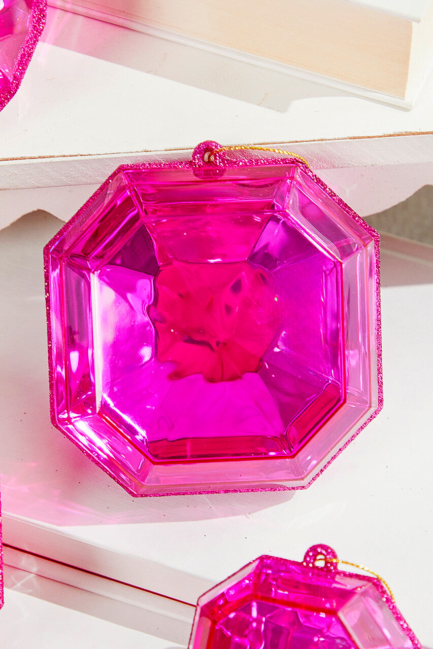 4"-5" Jewel Ornament - Pink