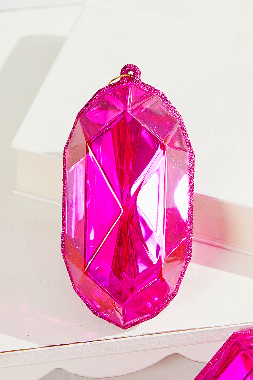 4"-5" Jewel Ornament - Pink