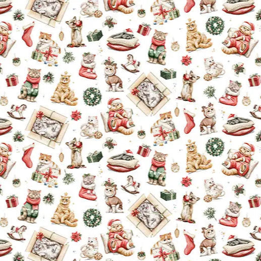 Minky Cuddle Fabric Jingle Paws Multi