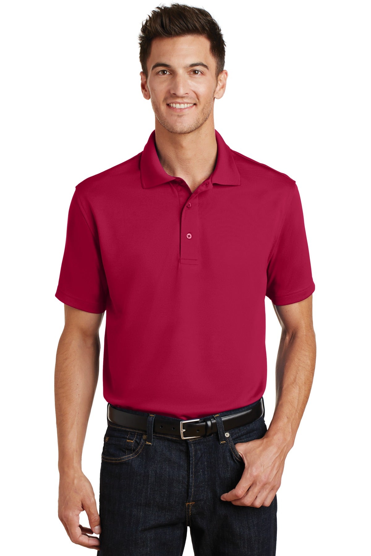 Port Authority® Poly-Charcoal Blend Pique Polo