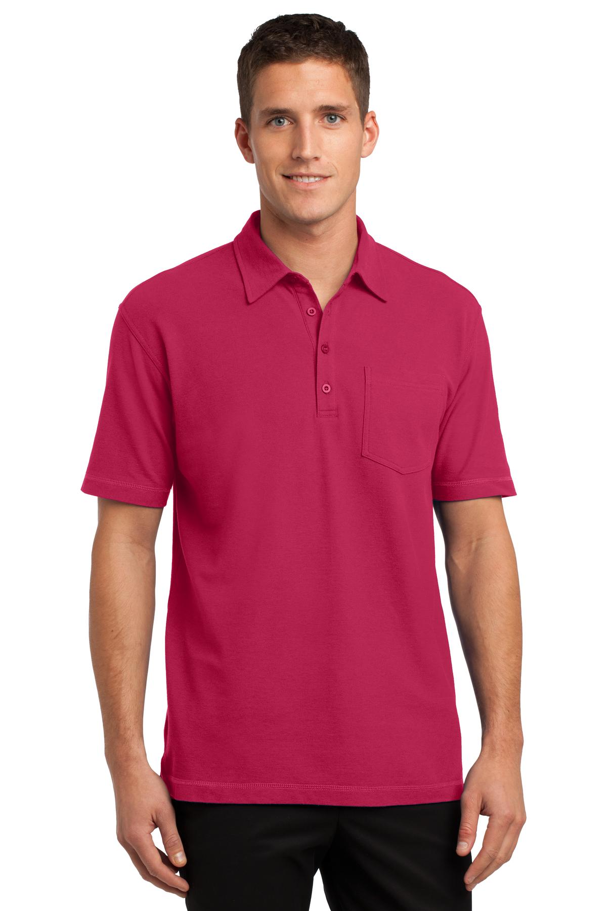 Port Authority® Modern Stain-Resistant Pocket Polo