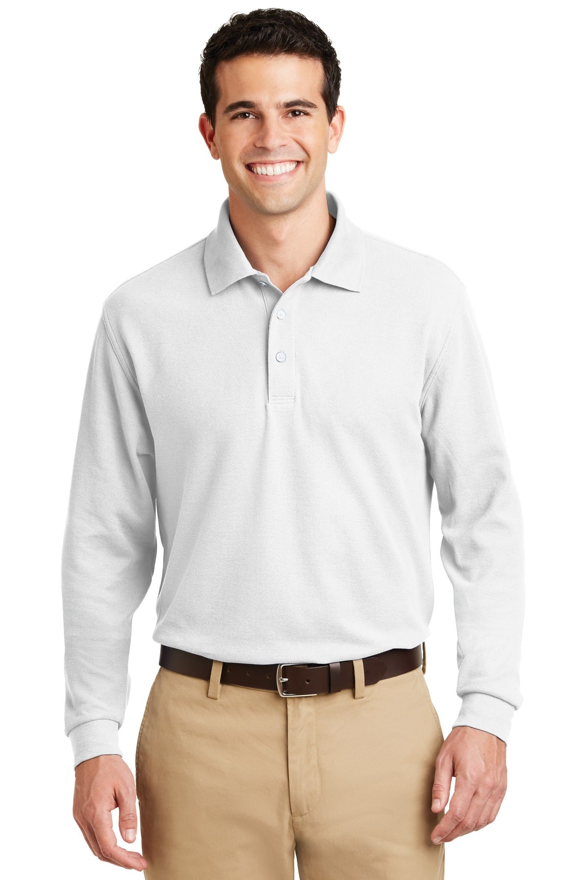 Port Authority® Long Sleeve EZCotton Pique Polo