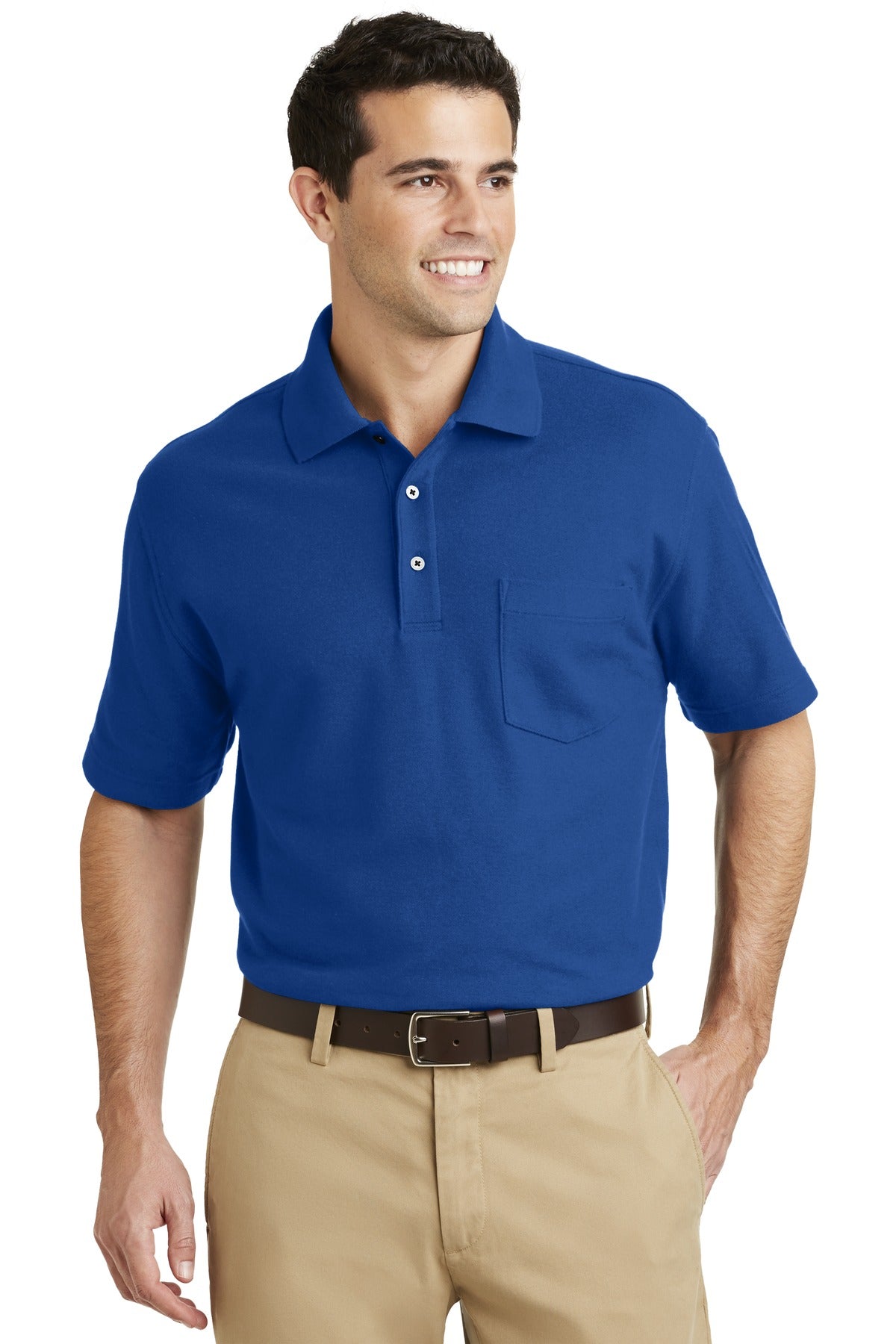 Port Authority® EZCotton Pique Pocket Polo