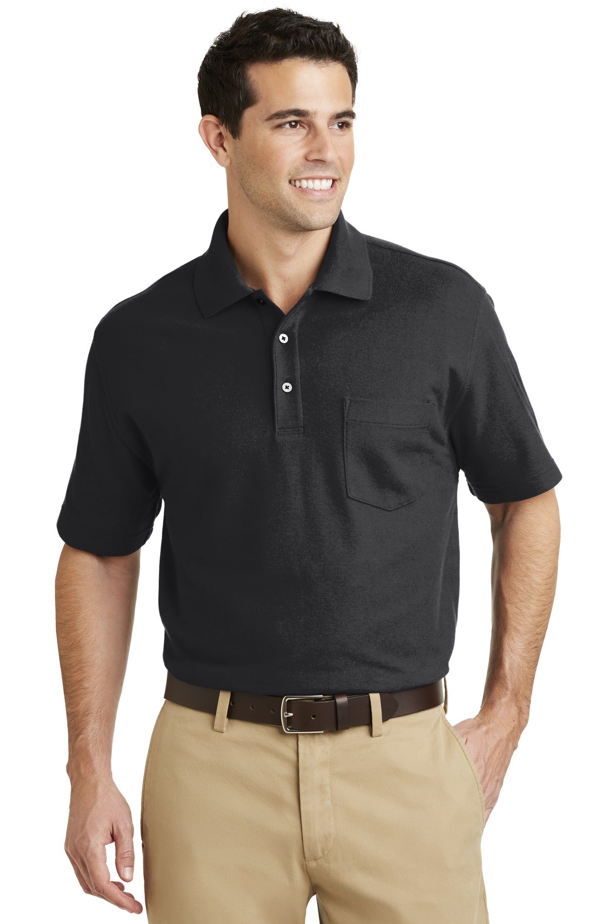 Port Authority® EZCotton Pique Pocket Polo