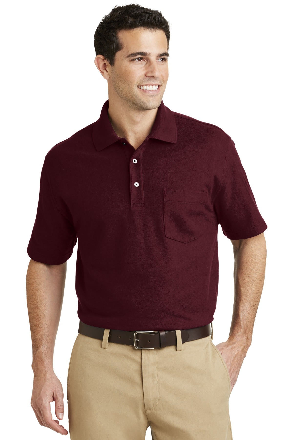 Port Authority® EZCotton Pique Pocket Polo