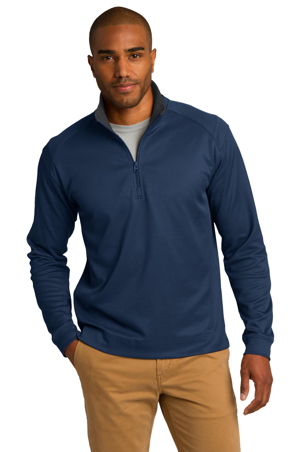 Port Authority® Vertical Texture 1/4-Zip Pullover