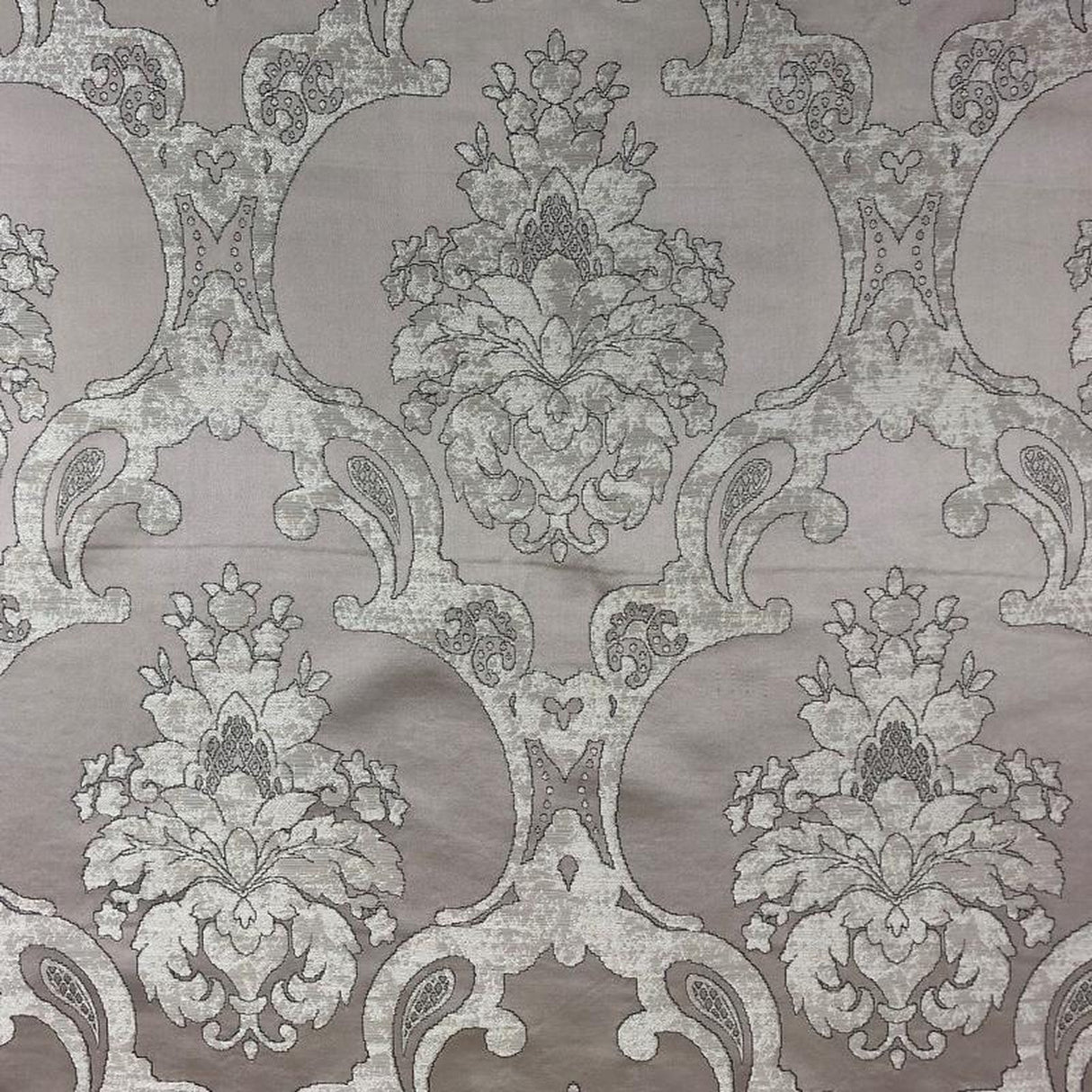 Katherine Textured Faux Silk Jacquard Fabric - Damask Pattern, 55" Width (1 Yard)