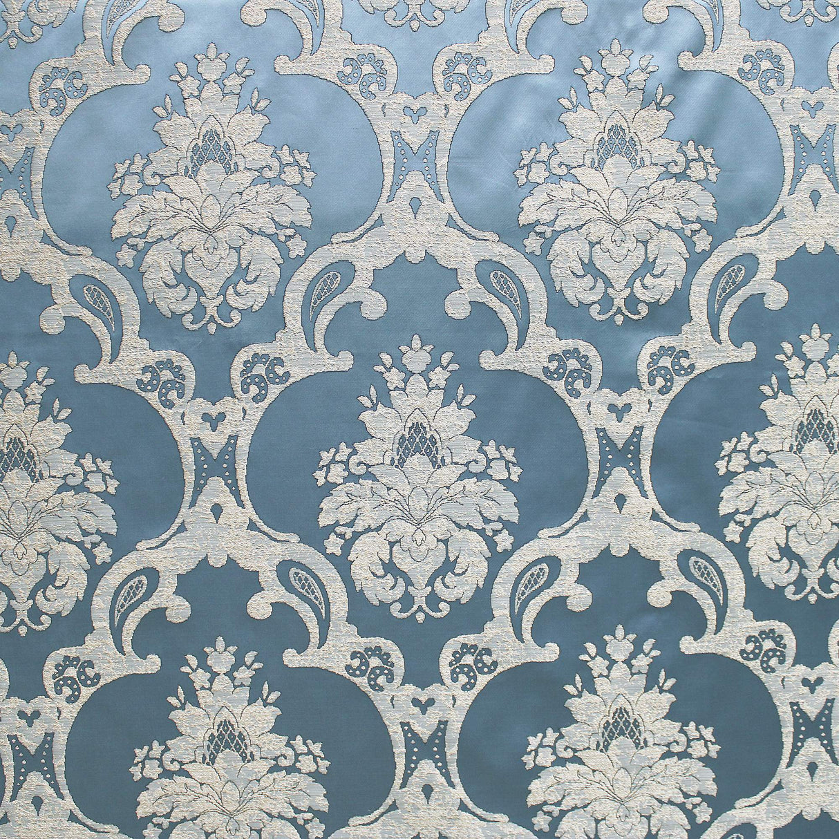 Katherine Textured Faux Silk Jacquard Fabric - Damask Pattern, 55" Width (1 Yard)