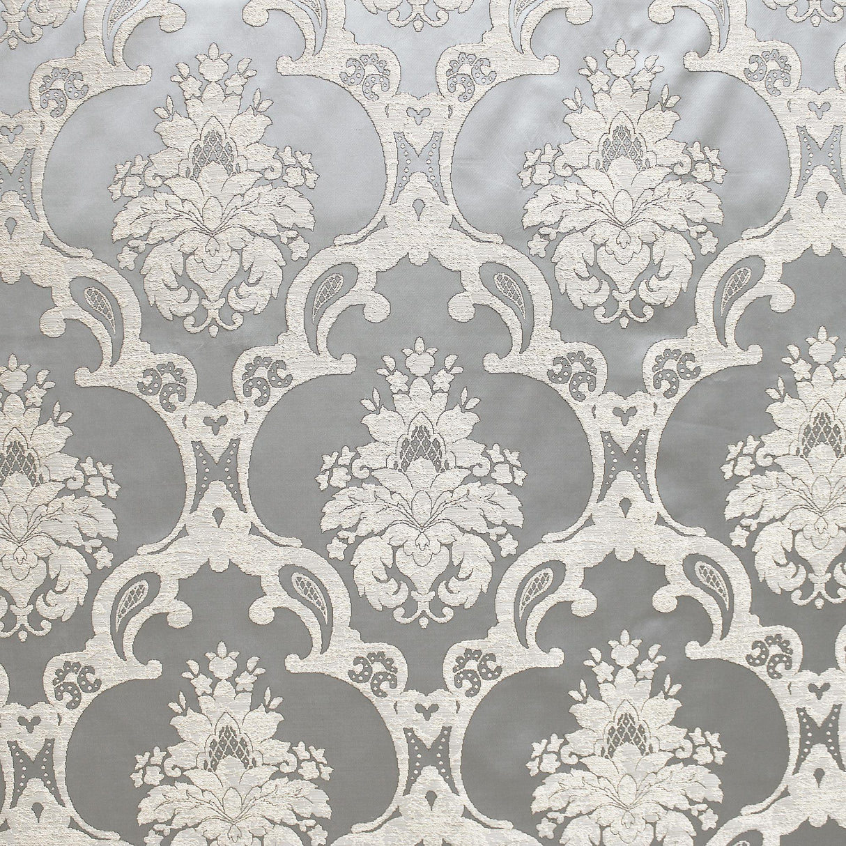 Katherine Textured Faux Silk Jacquard Fabric - Damask Pattern, 55" Width (1 Yard)