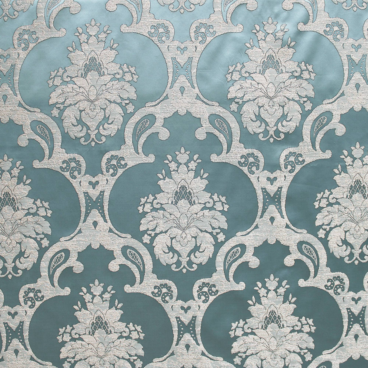 Katherine Textured Faux Silk Jacquard Fabric - Damask Pattern, 55" Width (1 Yard)