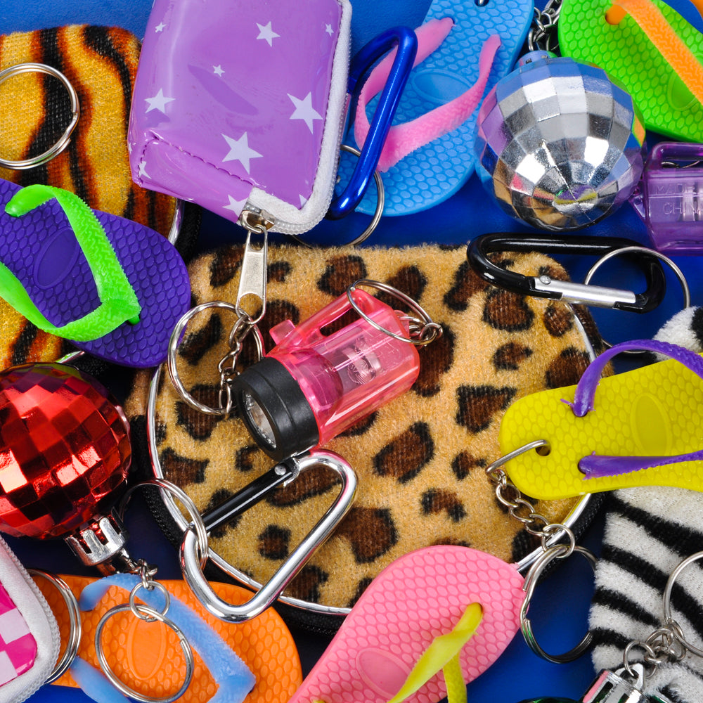 Keychain Backpack Clip Toy Assortment (72 Pc Bag)