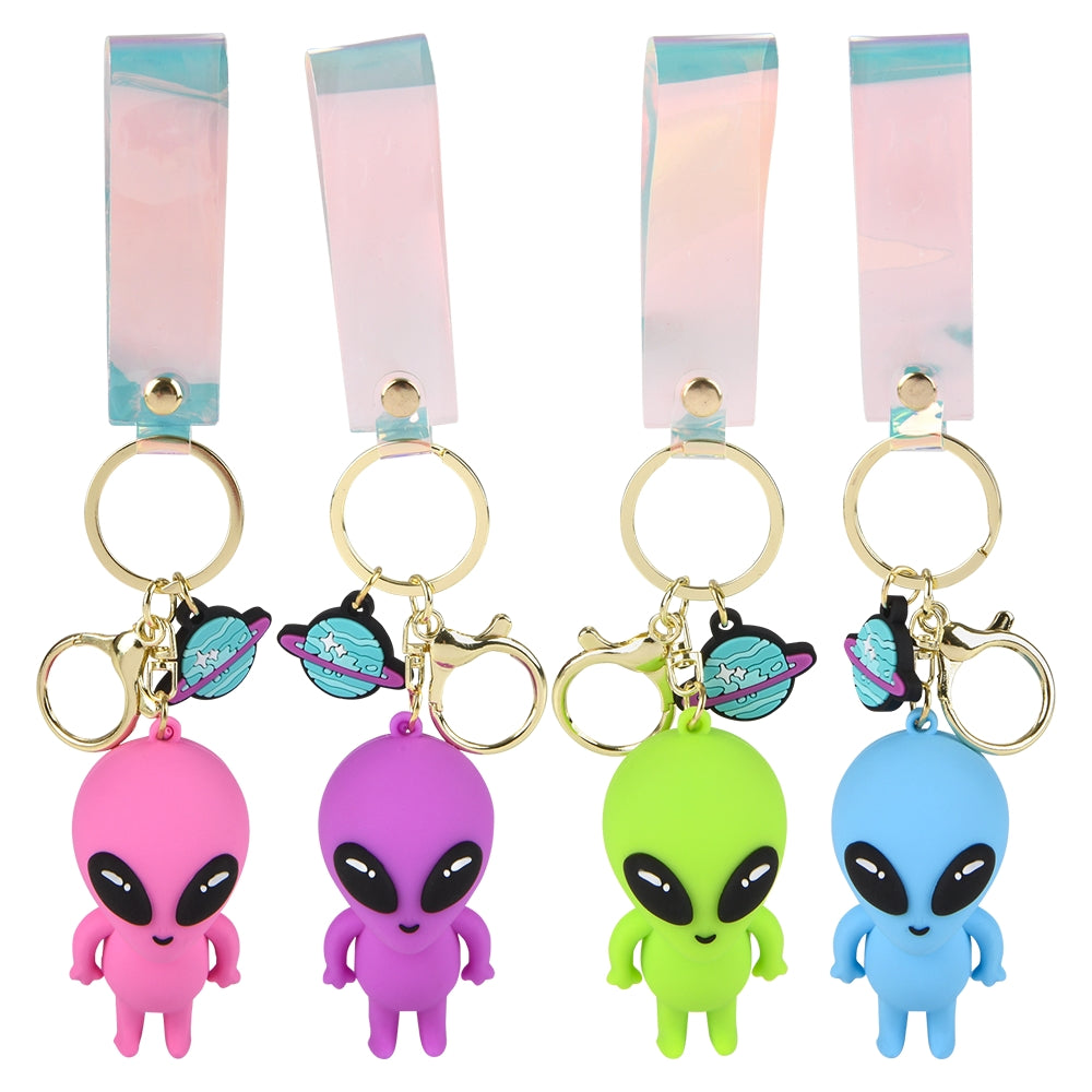 Alien Charm Wristlet Backpack Keyring (24 Ct)