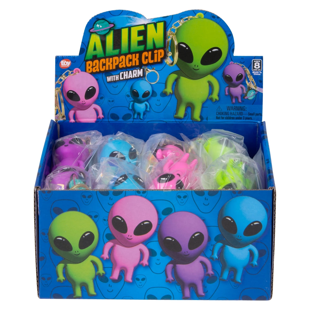Alien Charm Wristlet Backpack Keyring (24 Ct)
