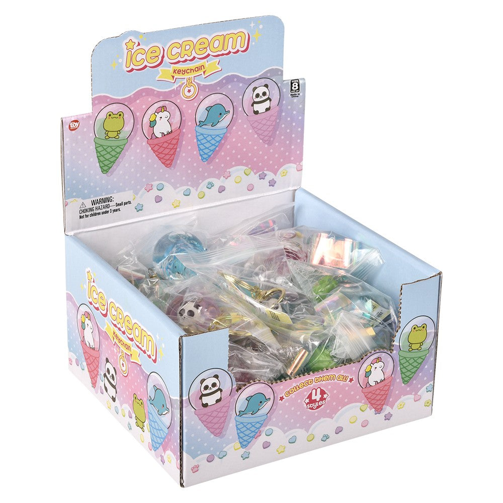 Kawaii Animal Ice Cream Clip On (24 Pc Display)