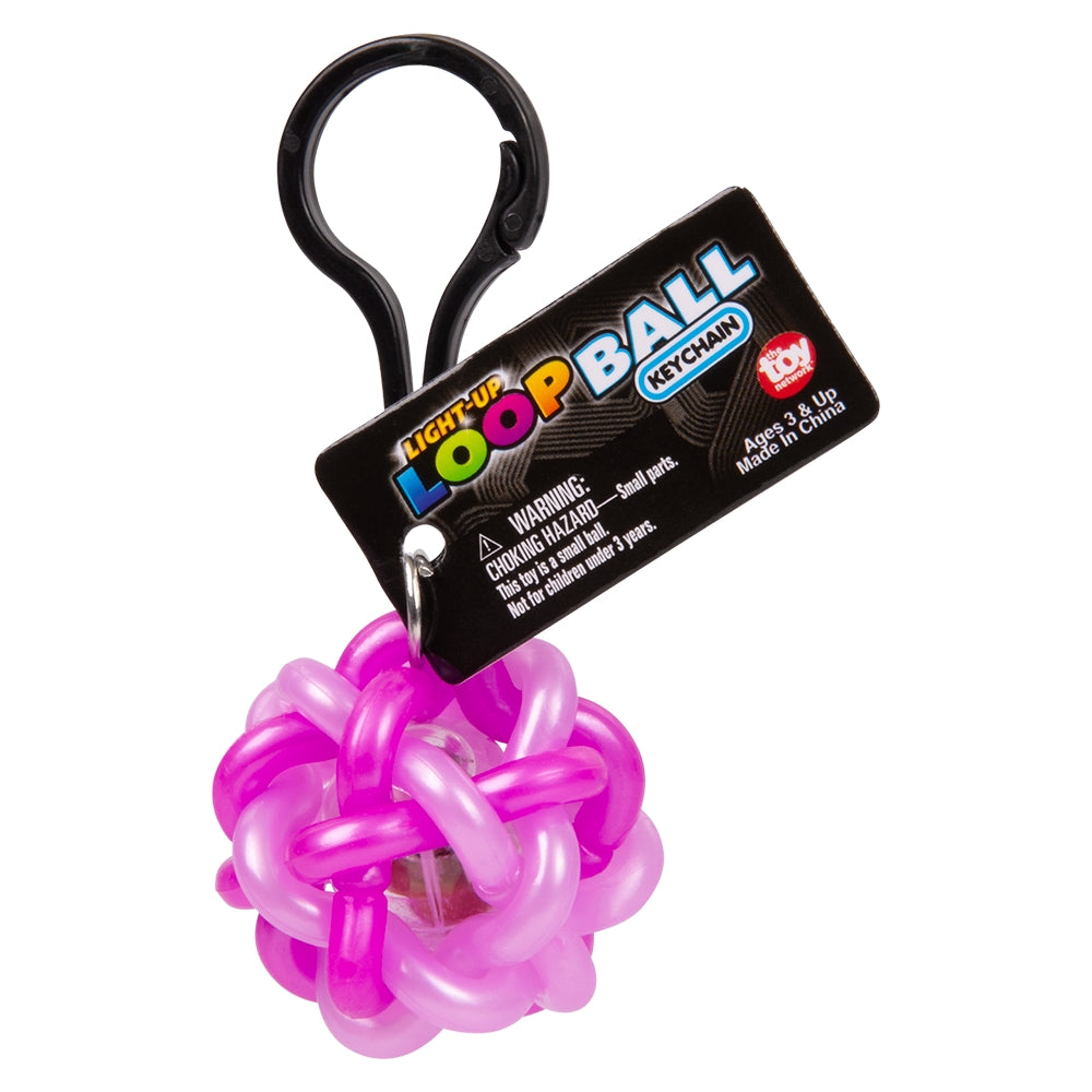 Light-Up Loop Ball Backpack Clip (24 Ct)