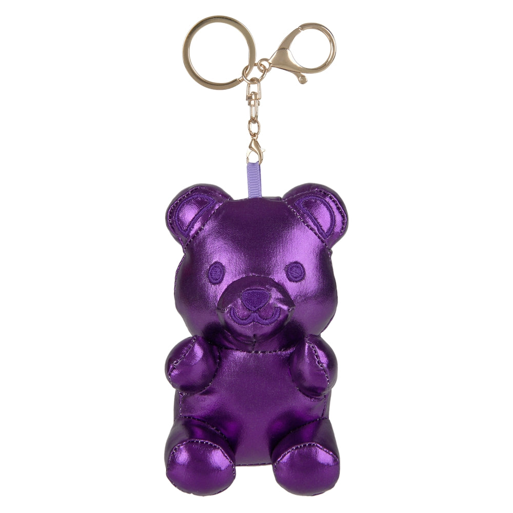 Metallic Yummy Bear Plush Clip On (1 DZ)