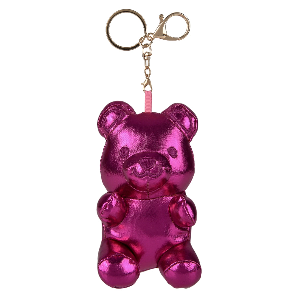 Metallic Yummy Bear Plush Clip On (1 DZ)