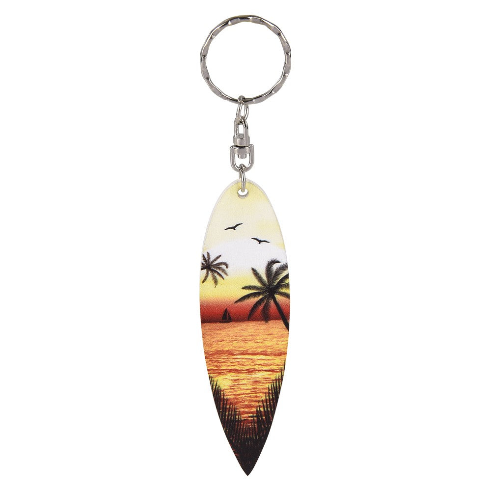 Wooden Surfboard Keychain (1 DZ)