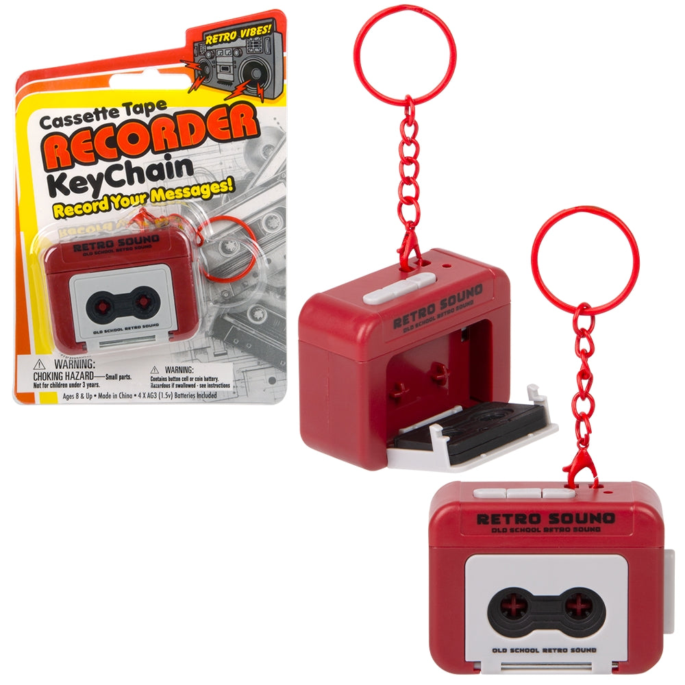 Cassette Tape Recorder Keychain (1 DZ)