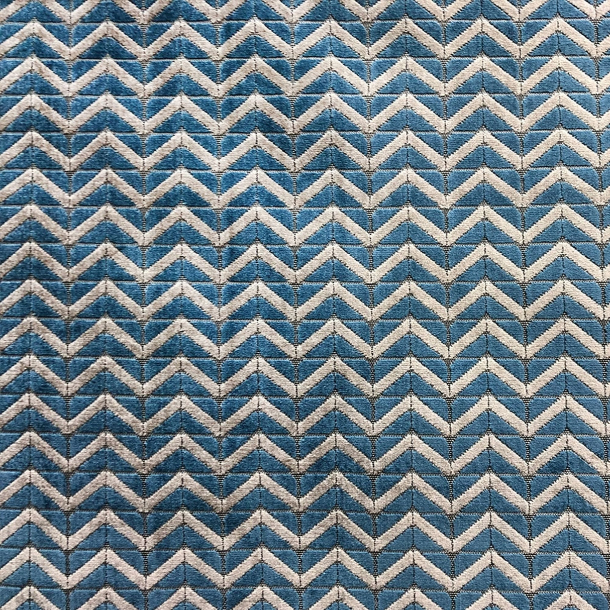 Kenny Cut Velvet Fabric - Zigzag Chevron Pattern, 55" Width (1 Yard)