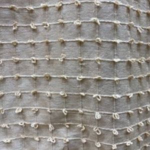 Kerala Small Square Tufted Knots Silk Fabric - 62% Silk, 38% Viscose, 54" Width (1 Yard)