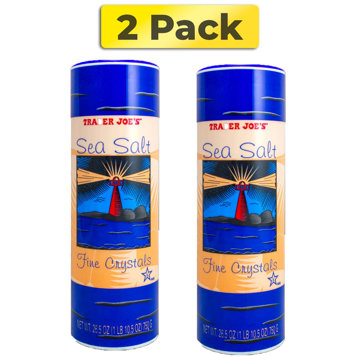 Trader Joe's Sea Salt Fine Crystals, Finishing Salt, Cooking Salt - 26.5 Oz