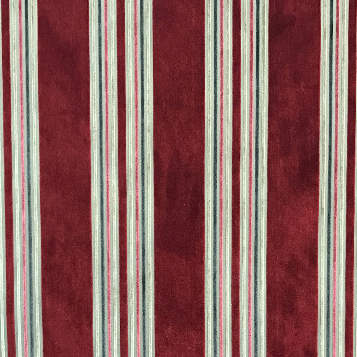 Kira Fabric Velvet Fabric - Striped Multi-Colored, 57" Width (1 Yard)