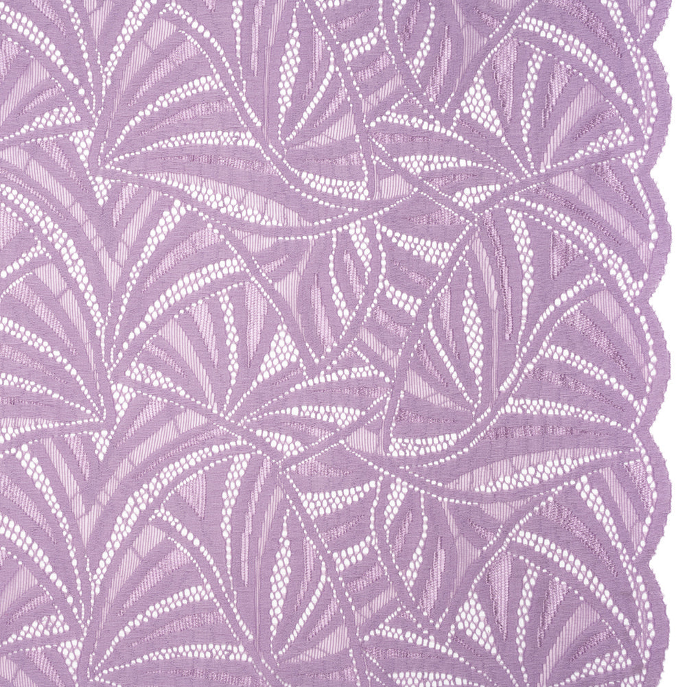 Stretch Raschel Lace with Finished Edges - Lavender Frost Flying Fans