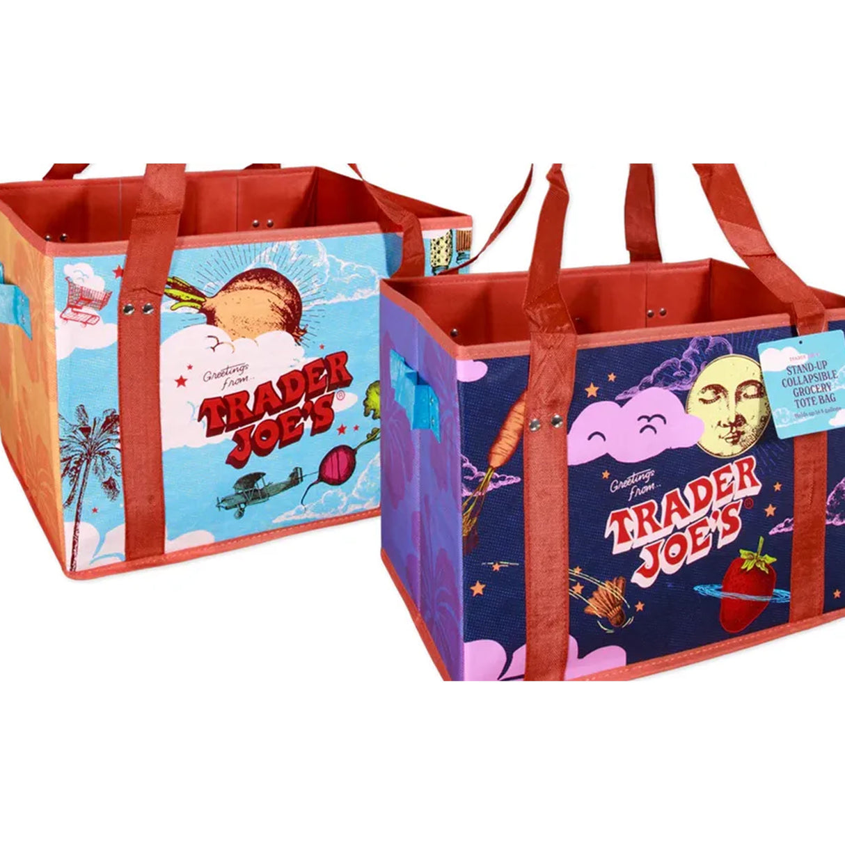 Stand-Up Collapsable Grocery Tote