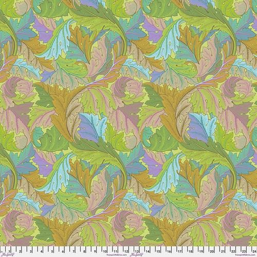 Quilting Cotton Kaffe Fassett x Morris & Co. Floral Acanthus Jade
