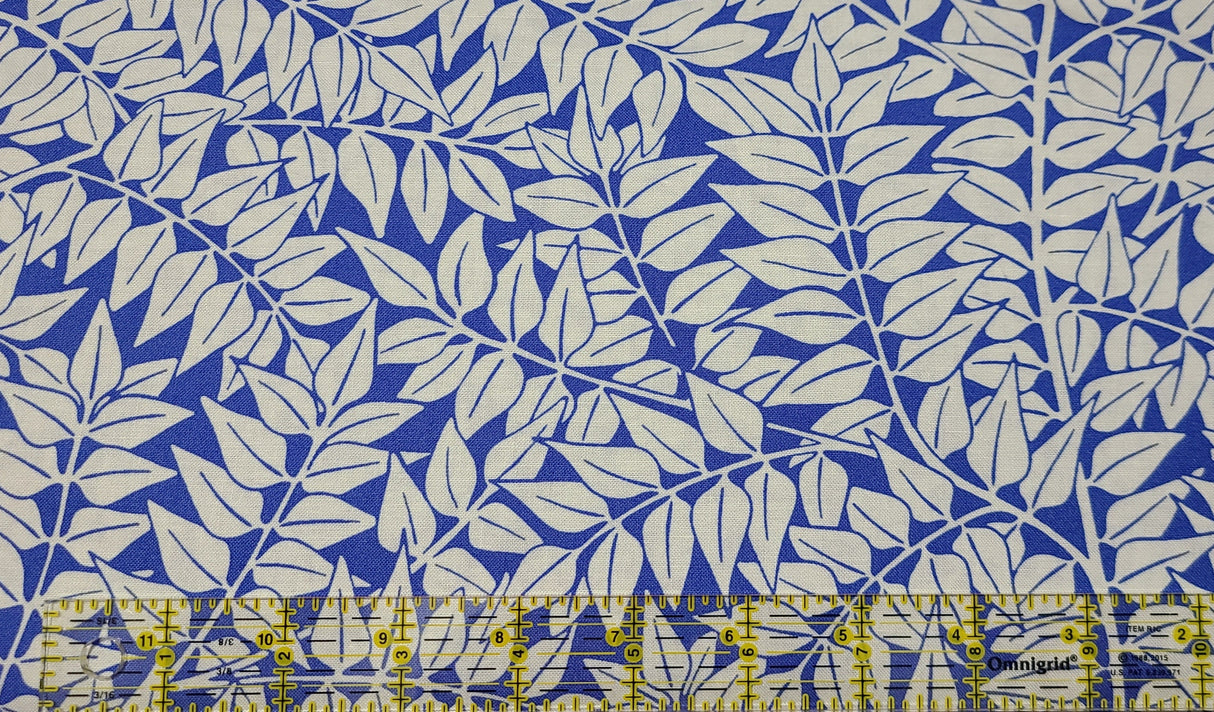 Quilting Cotton Floral Branches Blue Kaffe Fassett x The Original Morris & Co.