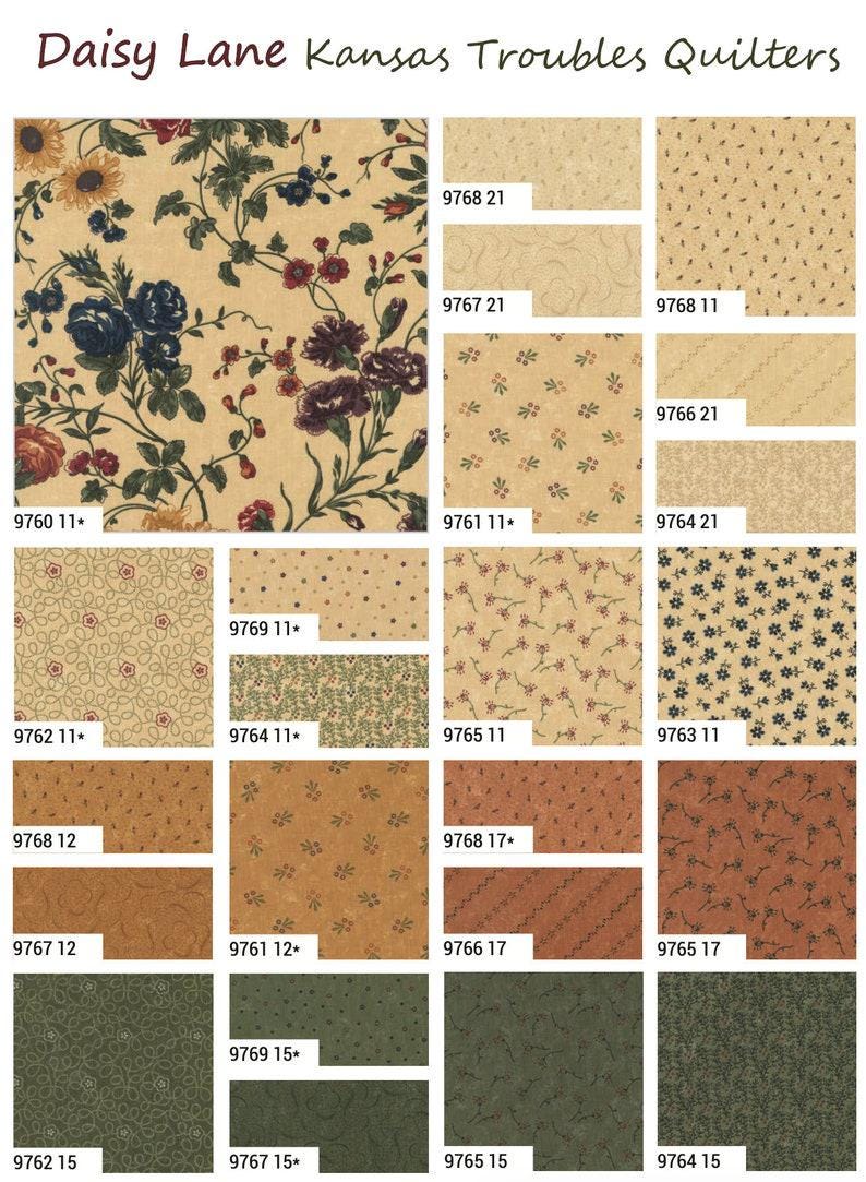 Fat Quarter Bundle Kansas Troubles Daisy Lane Moda