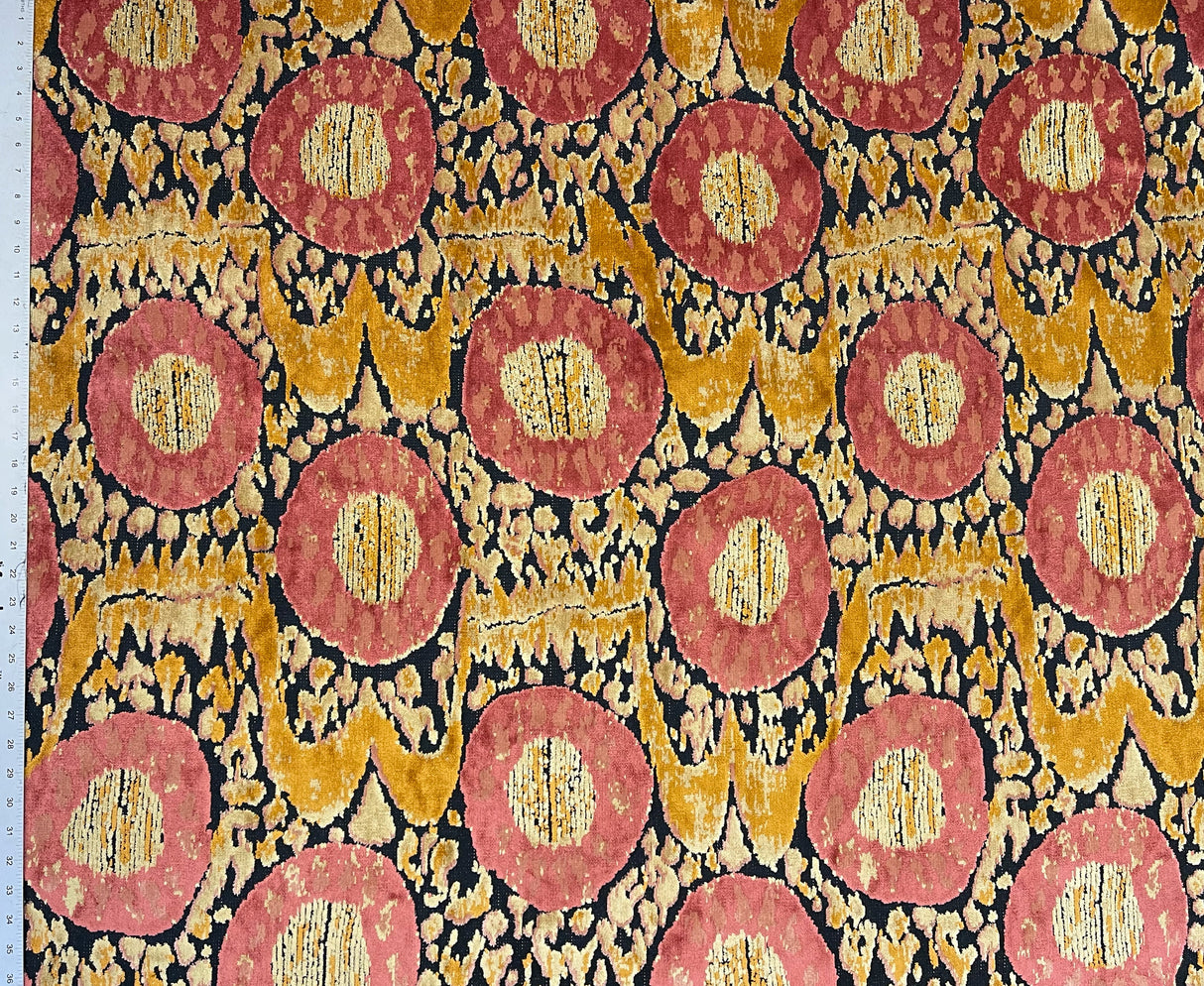 Cut Velvet Upholstery Fabric Kaya Ikat Effect