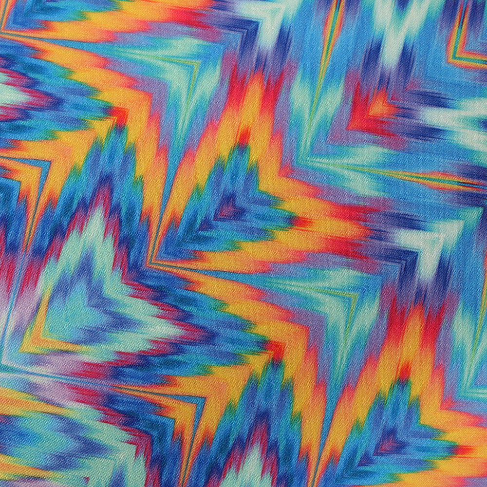 Sponge Athletic DK Prints Polyester Spandex Fabric - Assorted Camo, Tie-Dye, and Stripe Prints, 58-60" Width, 350 GSM (1 Yard)