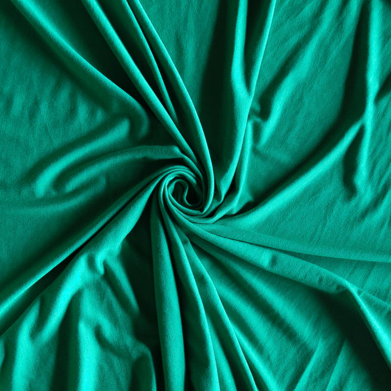 Bamboo Spandex Jersey Knit Fabric - Kelly Green