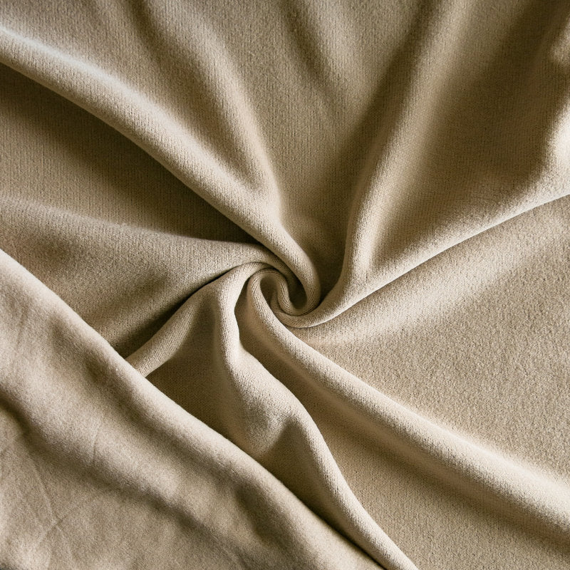 Polartec Sweaterknit Velour Fabric Khaki