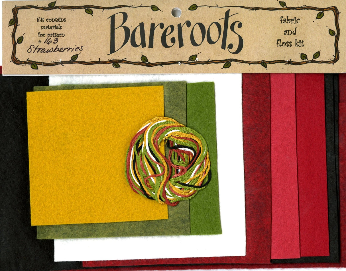 Wool Felt Strawberries Candle Mat Kit