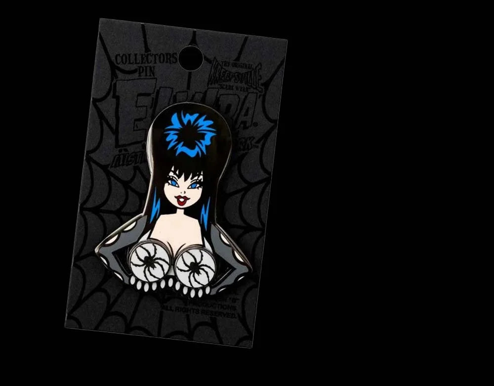 Elvira Spinning Spiders - Enamel Pin