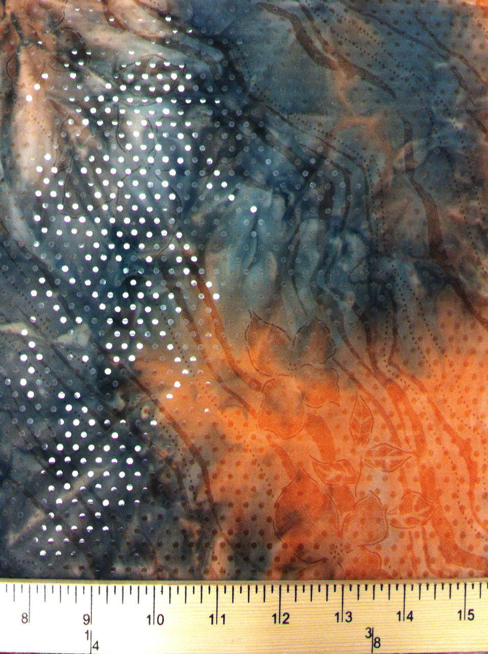 Tie Dye Floral Design Polyester Spandex Fabric - Tie Dye Floral Print, 58/60" Width