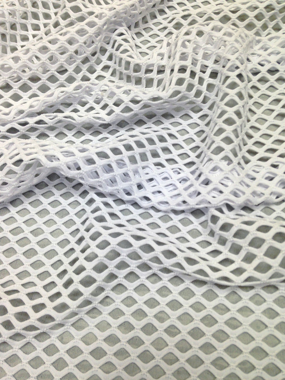 Colorful Big Hole 0.5 Inch Diamond Mesh Stretch Polyester Spandex Fishnet Fabric - Polyester Spandex Fabric, 0.5 Inch Diamond Mesh, 58 To 60 Inches Wide