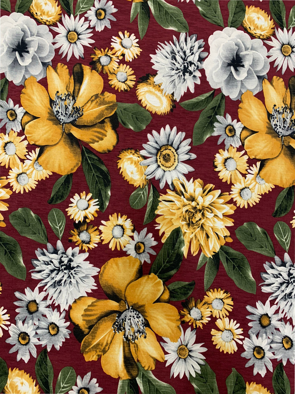 Mulit Floral Pattern Polyester Spandex Fabric - Multi Floral Pattern, 58-60" Width