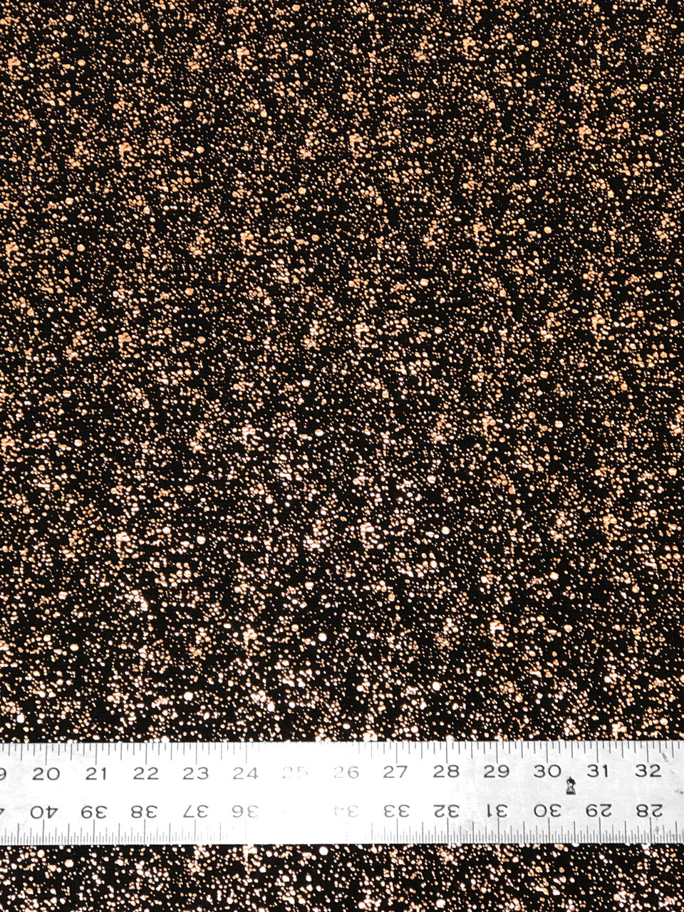 Small Rib Textured Fukuro Polyester Spandex Fabric - Small Dots Shiny Foil, Copper, Silver, 58" Width
