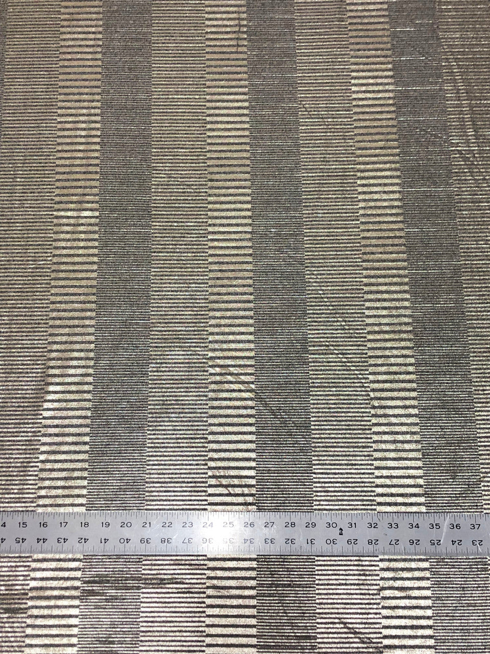 Textured 4X4 Ribbed Polyester Spandex Fabric - Gold Foil Stripes, Oatmeal, Black, Charcoal