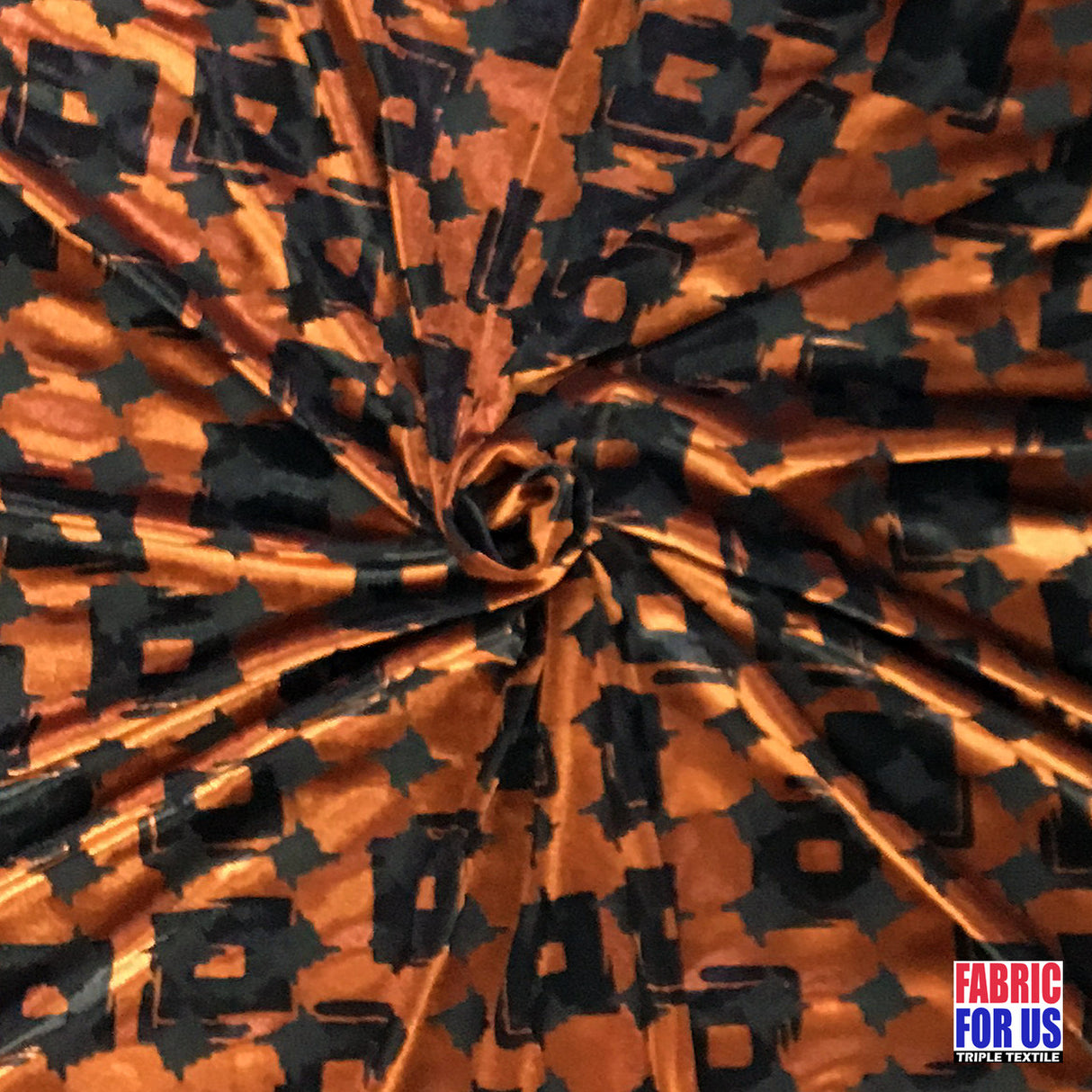 Brush Squares Design Burnout Velvet Stretch Fabric - Rust/Sage, See Thru, 58"/60" Width