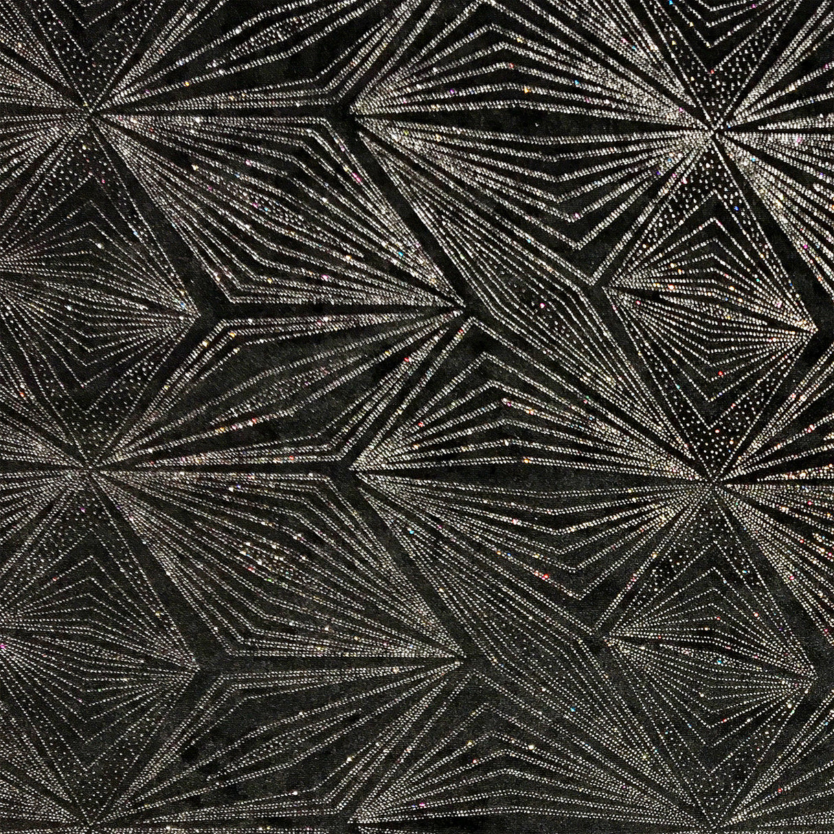 Diagonal Pattern Glitter Design Stretch On Burnout Velvet Fabric - Black, Plum, Diagonal Linear Pattern, 58/60" Wide