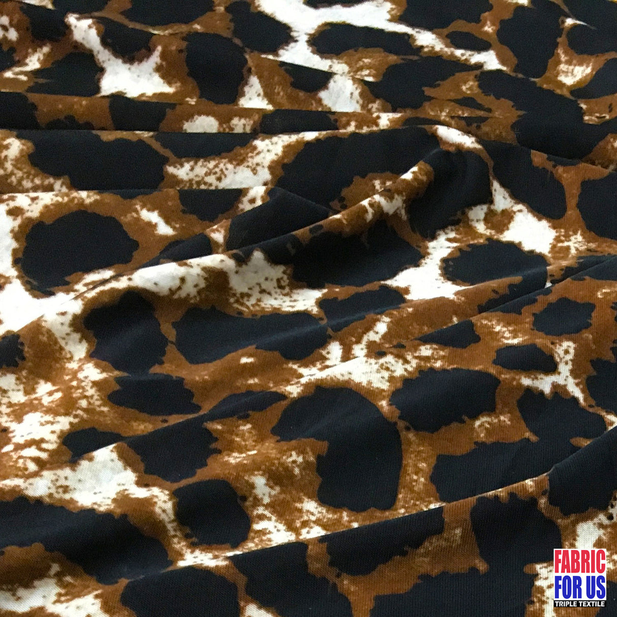 Jaguar Big Cat Spots Poly-Spandex Stretch Fabric - Jaguar Spots, 58/60" Wide