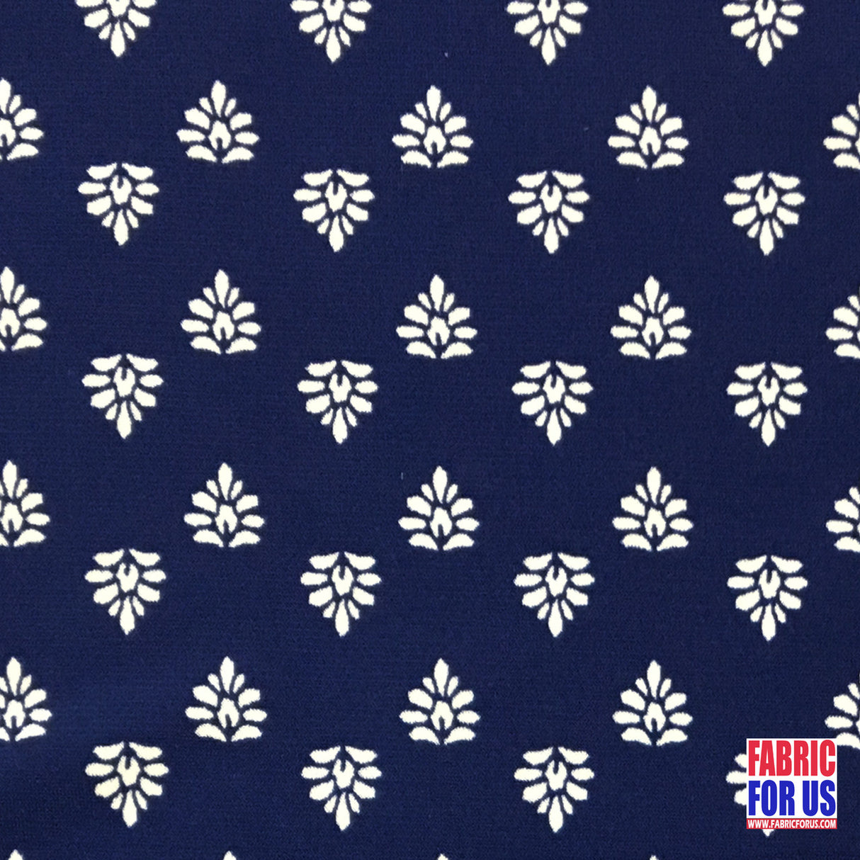 ITY Print Micro Floral Poly-Spandex Stretch Fabric - Navy & Black Micro Floral, 58"-60" Width