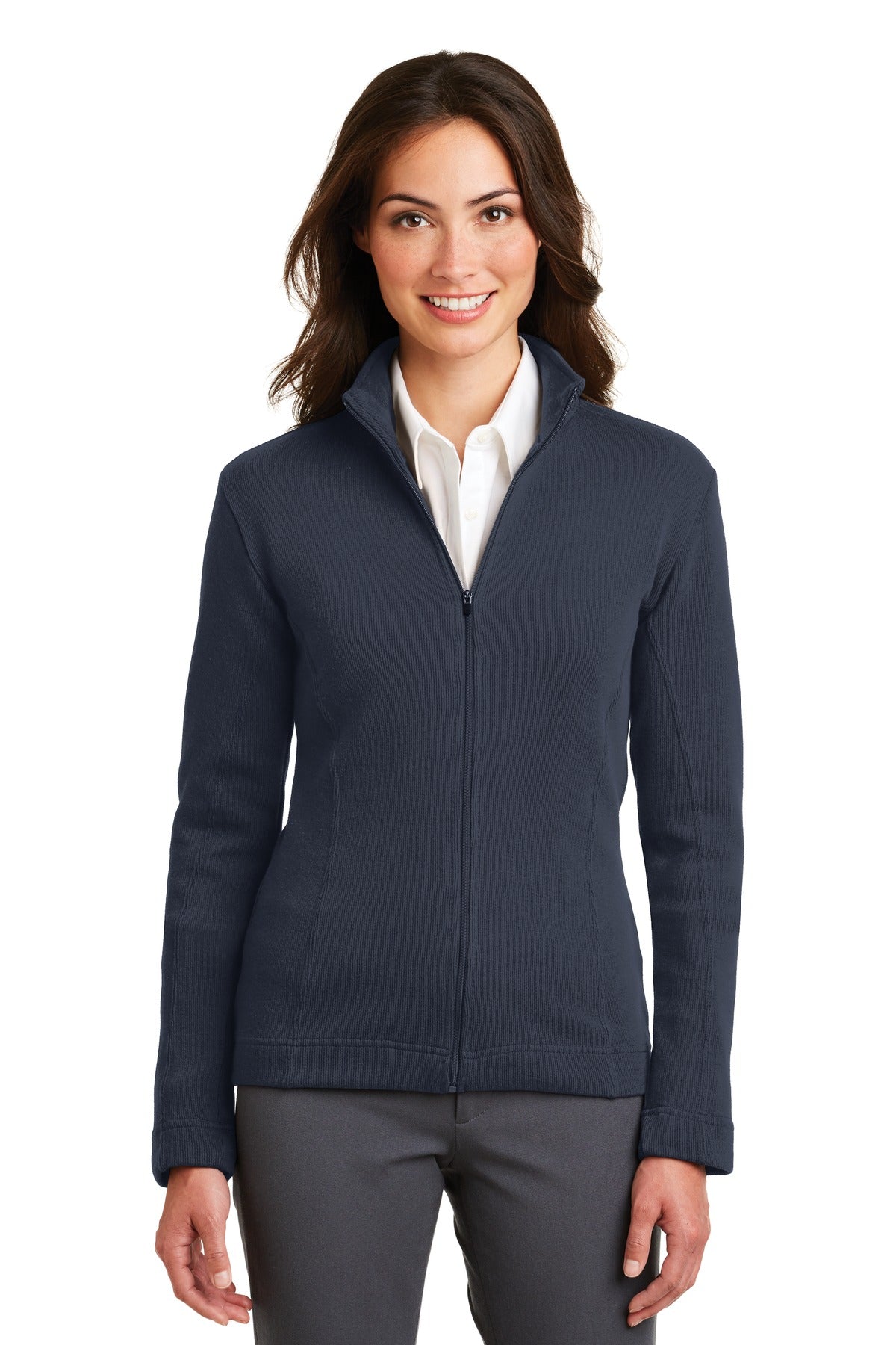 Port Authority® Ladies Flatback Rib Full-Zip Jacket